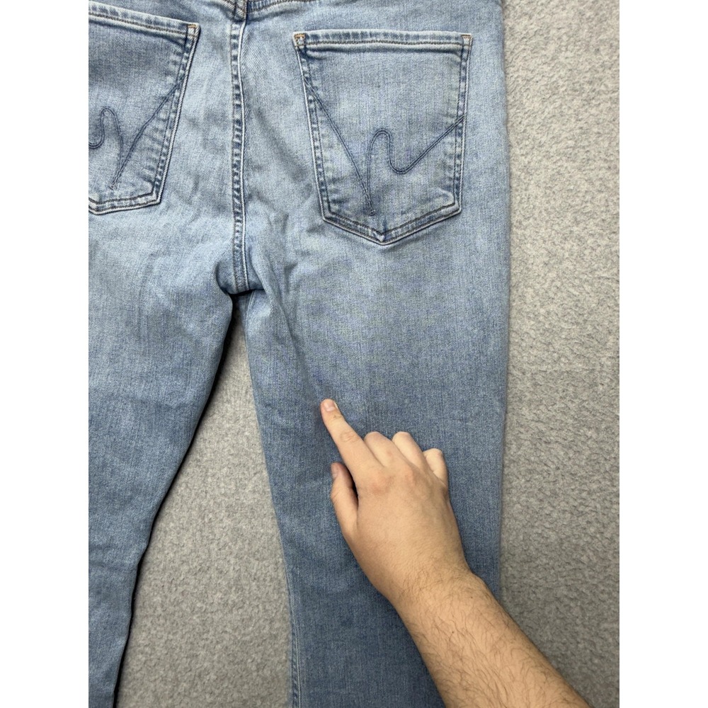 Citizens Of Humanity Isola Jeans Womens 31 Blue Mid Rise Stretch Bootcut Raw Hem - Picture 11 of 14